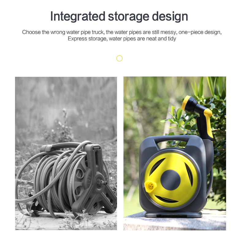 تصميم بكرة خرطوم الحديقة وعربة