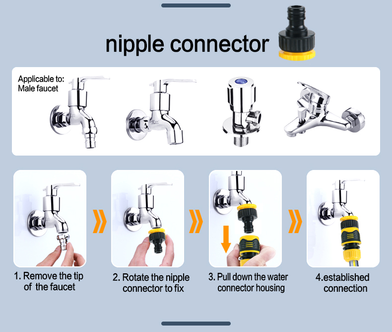 تثبيت بكرة خرطوم دوارة متينة في الحديقة وعربة