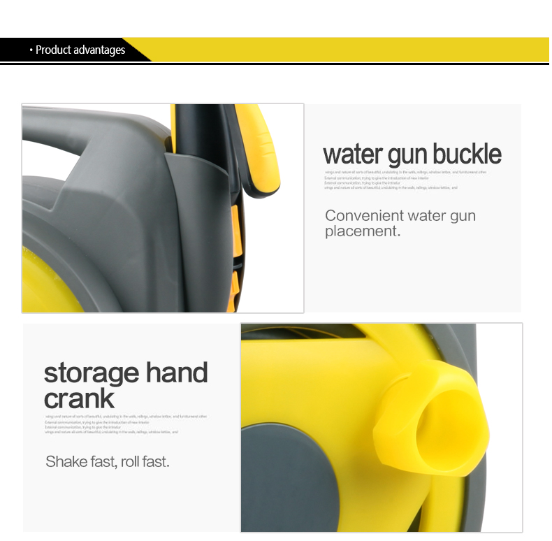 إدخال بكرة خرطوم العشب وعربة