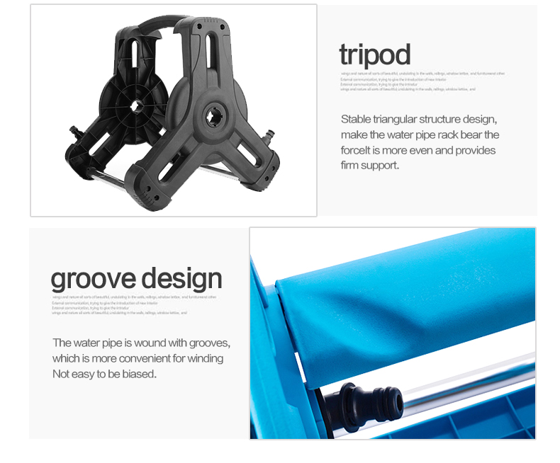 تصميم بكرة خرطوم دوارة حديقة وعربة