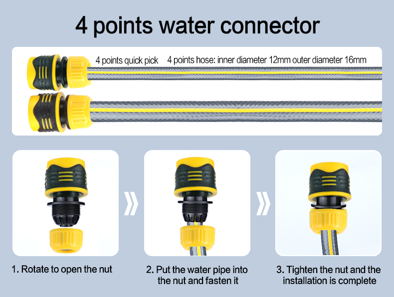 تفاصيل بكرة خرطوم دوارة حديقة وعربة
