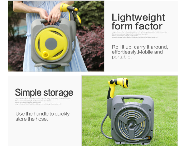 مزايا بكرة خرطوم العشب وعربة