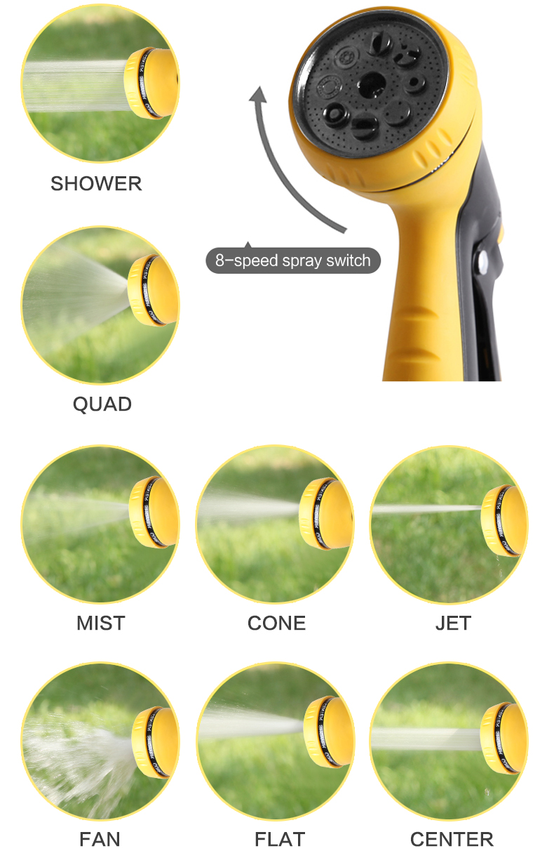 أوضاع بكرة خرطوم العشب وعربة